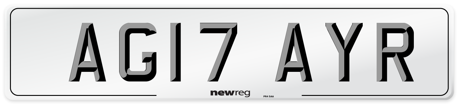 AG17 AYR Number Plate from New Reg